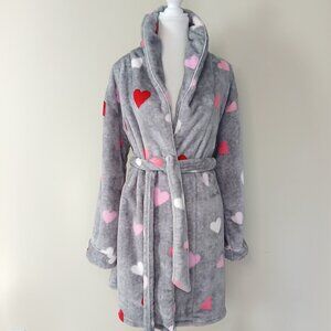 Kate Spade Heart Confetti Chenille Plush Bath Robe Size Medium